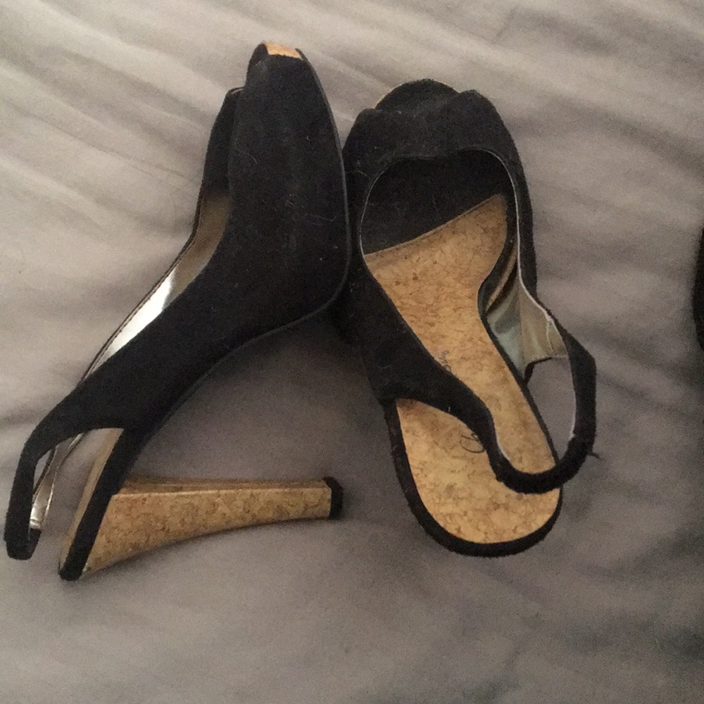 Charlotte Russe black suede heels